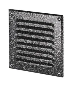 "Antigua cubierta de ventilación de pared plateada de 165 mm x 165 mm rejilla de ventilación de aire de metal de 6,5" - Imagen 1 de 2