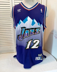 Adidas Utah Jazz John Stockton #12 maglia da uomo, taglia X-Large, cucita, basket - Foto 1 di 15