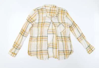 Maurices Mens Yellow Check Cotton blend Size XL Collared - Image 1 of 4