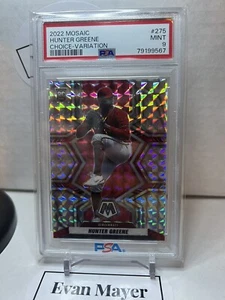 2022 Mosaic Hunter Greene Choice Variation No. 275 PSA 9 MINT - Picture 1 of 2