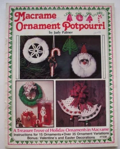 Christmas Holiday Macrame Ornament Potpourri  pattern instruction booklet - Picture 1 of 7