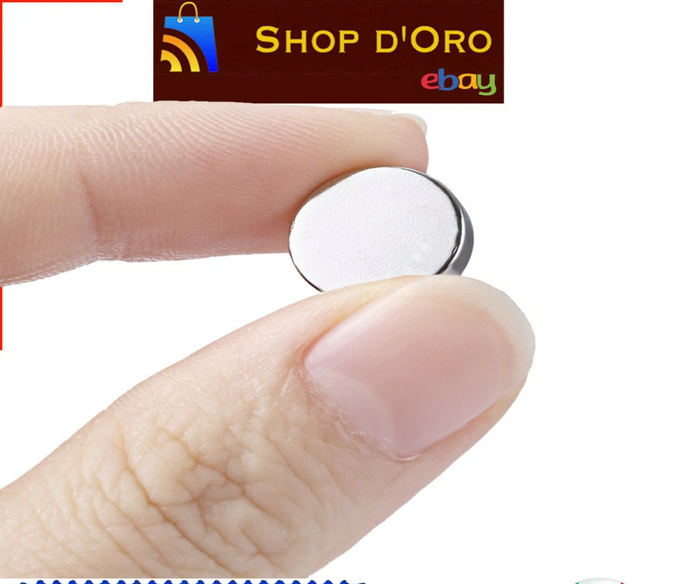 10 MAGNETI NEODIMIO 10X3 MM CALAMITA POTENTE FIMO CERAMICA MAGNETE CALAMITE - Immagine 1 di 3