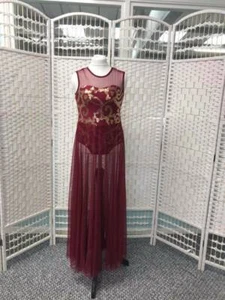 STUNNING FREESTYLE MODERN STAGE FESTIVAL SLOW DANCE COSTUME age 11-12 (67) BOX20 - Picture 1 of 3