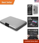 RFID-Blocking Aluminum Wallet with 12-Card Capacity - Stylish Security Solution