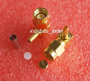 5 piezas SMA enchufe macho 90° engarce RG174 RG316 LMR100 cable ángulo recto conector - Imagen 1 de 1