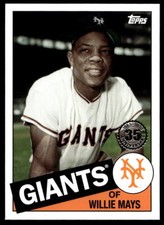 2020 Topps Update #85TB-25 Willie Mays 1985 Topps Baseball 35th Anniversary