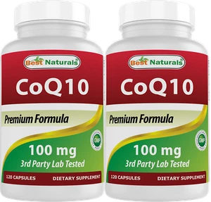 2 Pack Best Naturals CoQ10 100 mg 120 Capsules  - Picture 1 of 7
