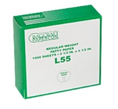 Hojas de cera para hamburguesas y salchichas 1000 ct. Bagcraft L55 #540 Foto 1 de 2