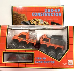 Vintage Supertoys Link Up Constructor Tractor Truck With Trailer 1987 UNTESTED - Picture 1 of 17