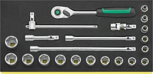 Stahlwille Quick Release 3/8" Ratchet Metric Socket Set 22 PC 96830367 - Picture 1 of 1