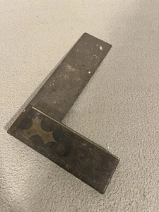 Vintage Wood and Brass Try Square Tool - Picture 1 of 5