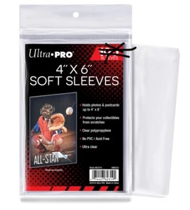 ULTRA PRO 4”X6” SOFT SLEEVES **5** SLEEVES PRE ORDER *NOT 100 PACK* - Bild 1 von 2