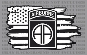 82nd Airborne Division Army American Flag sticker decal - Imagen 1 de 2