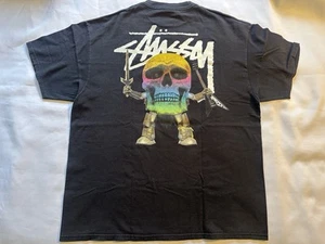 Vintage Stussy T Shirt Size XL Skull, Sword, Electric Guitar - Picture 1 of 9
