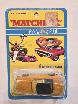 Matchbox Superfast #6 1971 Mercedes 350 SL NARANJA Lesney Inglaterra  Foto 1 de 4