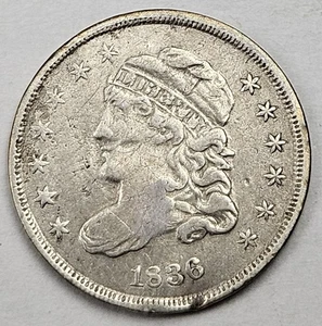 1836 P Philadelphia Mint Capped Bust Half Dime 5c 90% Silver Coin c941 - Picture 1 of 2