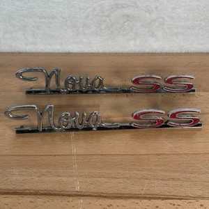 1963 1964 Chevrolet Nova SS Quarter Panel Emblems 4883158 OEM *Lot Of 2* - Bild 1 von 4