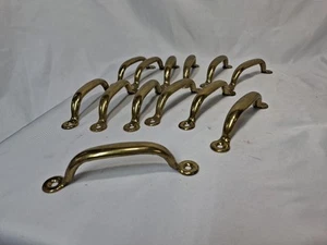 Lot Of 13 Drawer Cabinet Pulls Hardware With Screws 4” Hole To Hole, Gold Tone - Picture 1 of 6