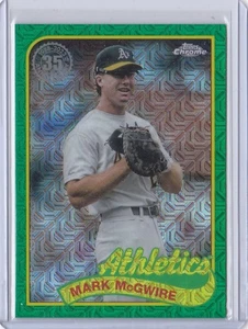 2024 Topps '89 Topps Chrome Silver Pack Green Mark McGwire 24/99 Oakland A's - Picture 1 of 2