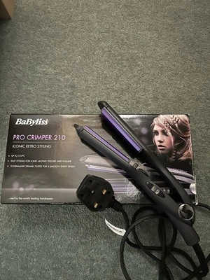 BaByliss Pro Crimper Hair Styler 2165BU Tourmaline Ceramic, Hardly Used! - Image 1 of 3