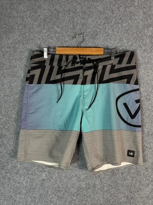 Vonzipper Board Shorts Mens Size 36 Grey Swim Trunks Drawstring Comfort Casual - image 1 of 4