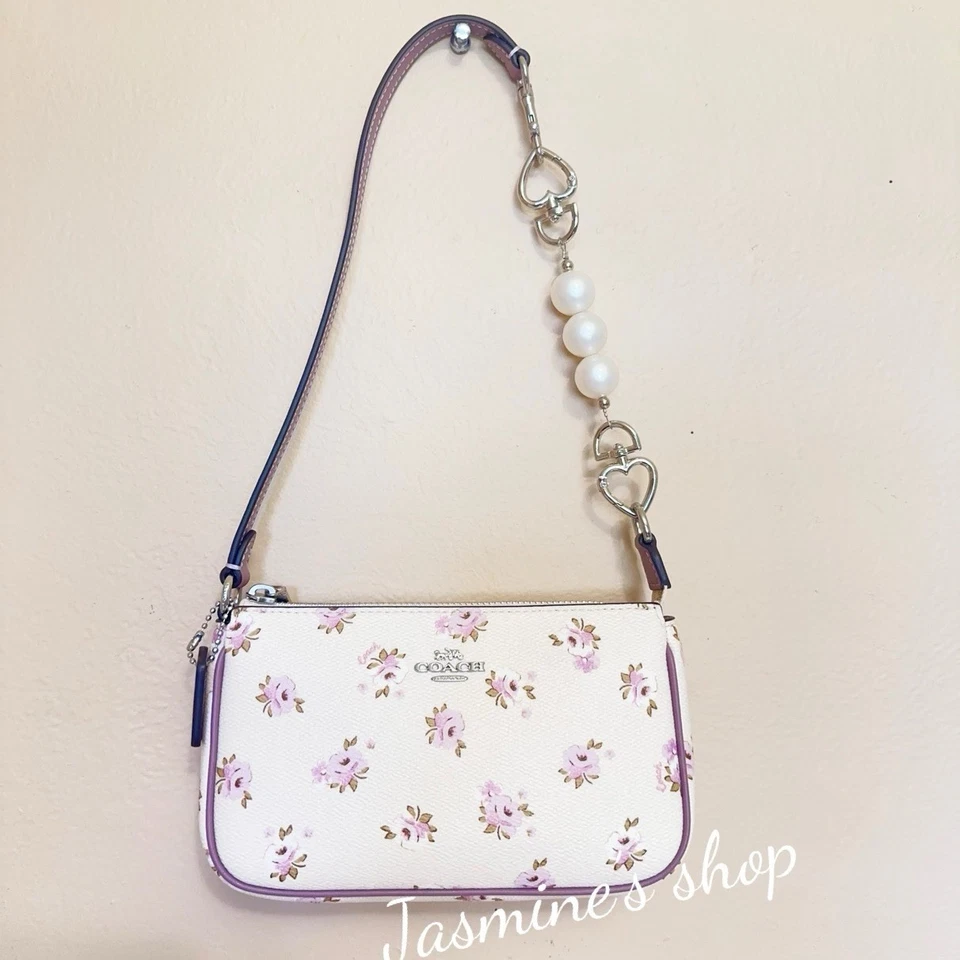 COACH CAL24 Nolita 19 With Floral Print Coated Canvas & Leather Bag Wristlet