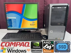 RESTORED w/ SSD Compaq Windows XP Vintage Retro Gaming PC System - Picture 1 of 23