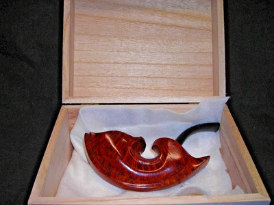 ✔️ 全新 HS 工作室 Freehand Estate Briar 烟斗,无烟喷砂上衣 -1 — 第 1/4 张图片