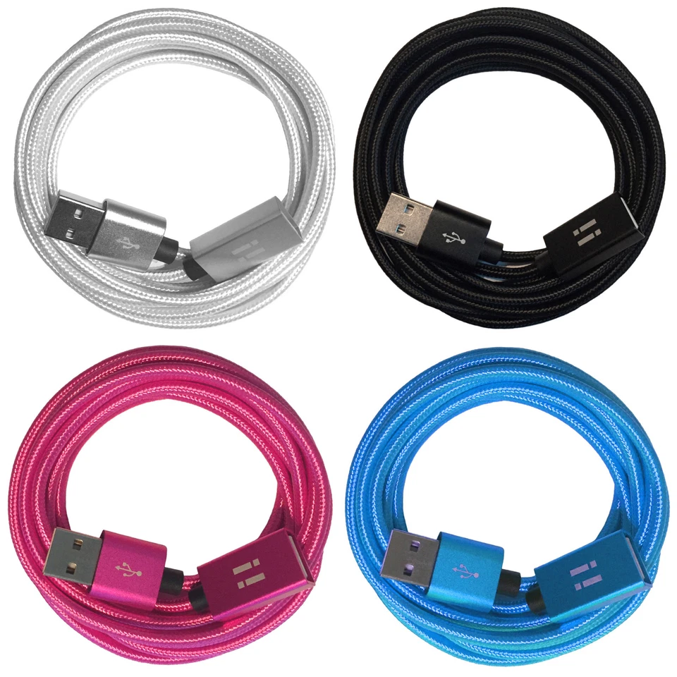  20cm 50cm 1m 2m 3m NYLON USB Verlängerungskabel A-Stecker A-Buchse Verlängerung - Bild 1 von 1