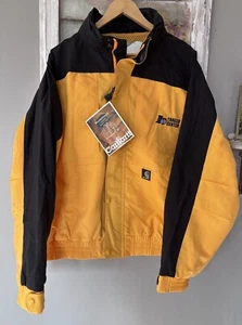 Vintage NEU Carhartt C48 YLW Workwear Jacke Mesh gefüttert Full Zip Kapuze XL gelb - Bild 1 von 11