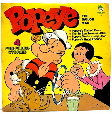 Popeye The Sailor Man 4 Stories Vinyl Peter Pan Records 1st Press Foto 1 de 4