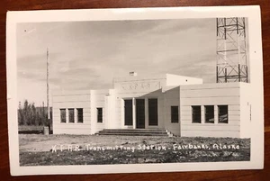 Estación de transmisión KFAR Fairbanks Alaska RPPC - Imagen 1 de 2