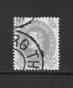 DÄNEMARK SCOTT 215 GEBRAUCHT SEHR GUTER ZUSTAND - 1930 20o L GRAUE AUSGABE - KÖNIG CHRISTIAN X - Bild 1 von 2