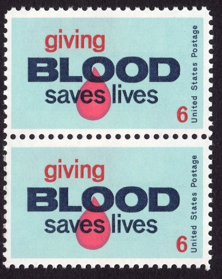 Scott #1425 Giving Blood Pair of Stamps - MNH - Image 1 of 1