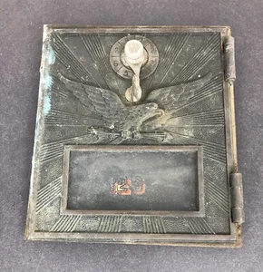 Antique U.S. Post Office Mail Box Door #128 Flying Eagle Combo Dial Needs repair - Picture 1 of 5