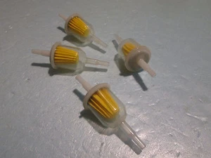 4 Pk Small Gasoline Engine Fuel Filters for 1/4" to 5/16" inner diameter tubes - Picture 1 of 12