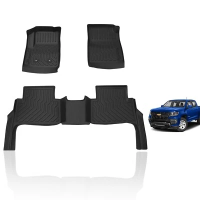 Alfombrillas de auto para GMC Canyon Chevy Colorado 2015-2022 doble cabina TPE todo tipo de clima Foto 1 de 4