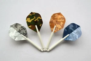 RUTHLESS R4X CAMOFLAGE EXTRA STRONG DART FLIGHTS AND NYLON DART STEM SET - Picture 1 of 5