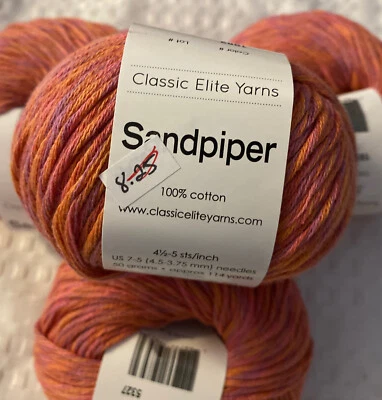 4 bolas hilos clásicos de élite ~ gaitero~ nuevos, 100 % algodón, rosas 50 g - 114 yardas Foto 1 de 4