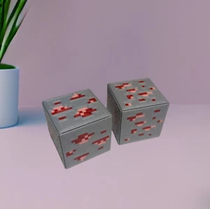 Minecraft Redstone Ore Block, Keychain or Figurine, 3D Printed - Picture 1 of 9