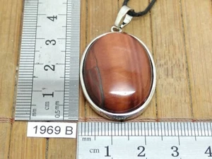 Pendentif OEIL DE TAUREAU + CORDON REGLABLE - pierre naturelle de qualité - Picture 1 of 4