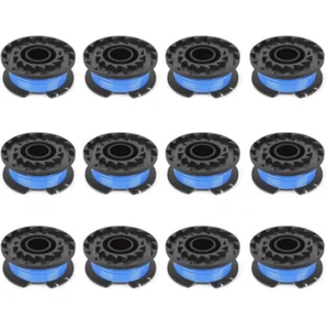 12 Pk Replacement Greenworks 0.065" Single Line String 21342 Spool- 2 Caps - Picture 1 of 7