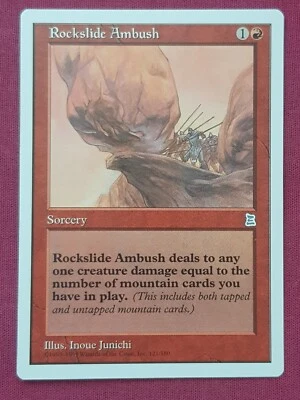 Magic The Gathering PORTAL THREE KINGDOMS ROCKSLIDE AMBUSH red card MTG P3K - Image 1 of 2