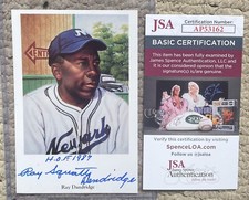 Negro leagues Ray Dandridge Autographed Ron Lewis  PC Rare INSCR  Mint