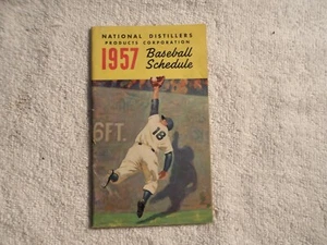 1957 Original National Distillers Baseball Schedule Booklet Handbook Stadiums - Picture 1 of 4