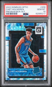 2022-23 Donruss Optic Premium /249 CHET HOLMGREN #208 Rated Rookie RC PSA 10