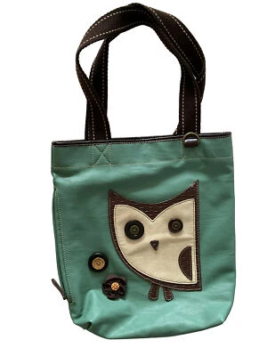 BOLSO DE MANO CHALA Hobo Bolso DISEÑO BÚHO Cuerpo de Cuero Sintético con Correas de Tela Cartera Foto 1 de 4