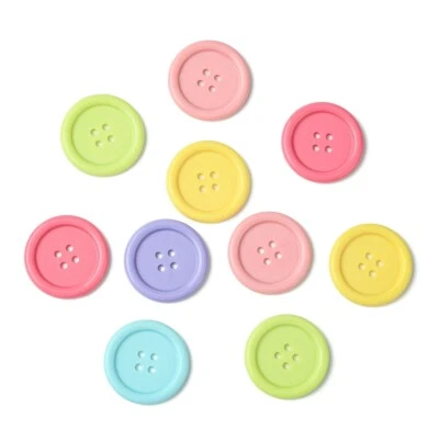 60x Flat Round 4-Hole Acrylic Button for Sewing Craft Cloth Dress Closures Decor - Image 1 of 4