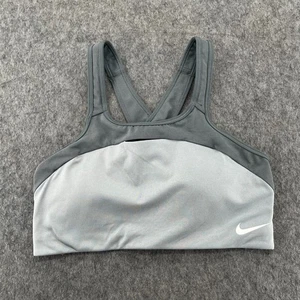Sujetador deportivo Nike Swoosh gris XL clásico soporte ligero - Imagen 1 de 10