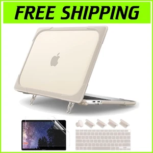 Heavy-Duty Shockproof MacBook Air 13 Inch Case with Ergonomic Kickstand - Khaki - Picture 1 of 9